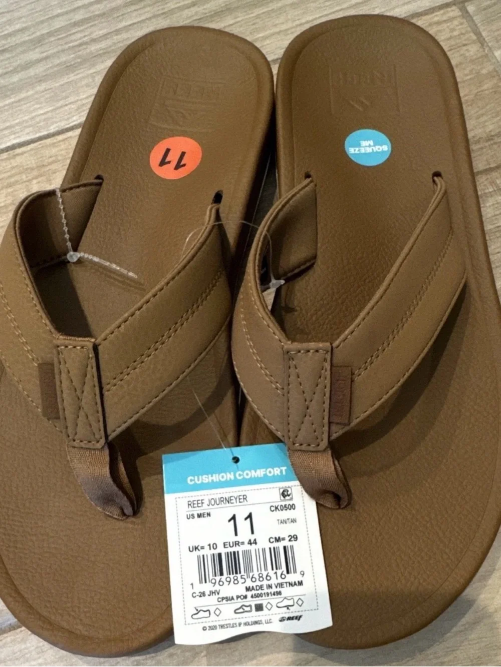 Reef Men’s Brown Cushion Comfort Flip-Flops